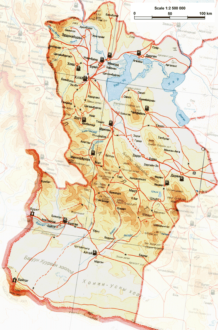 Karte von Khovd