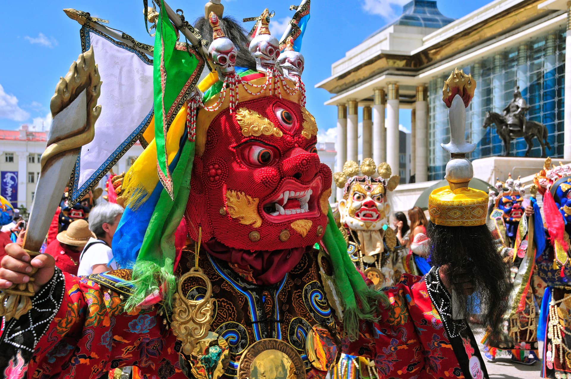 Tradition der Tsam-Tanzzeremonie in der Mongolei